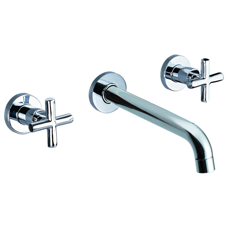 Alfi Brand WallMounted Cross Handle Widespread BathroomFaucet Wayfair